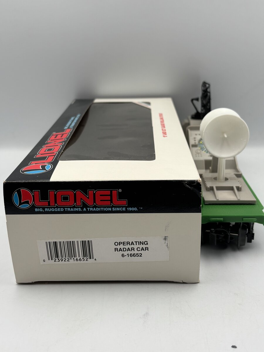 Lionel 6-16652 O Gauge Operating Radar Car EX/Box