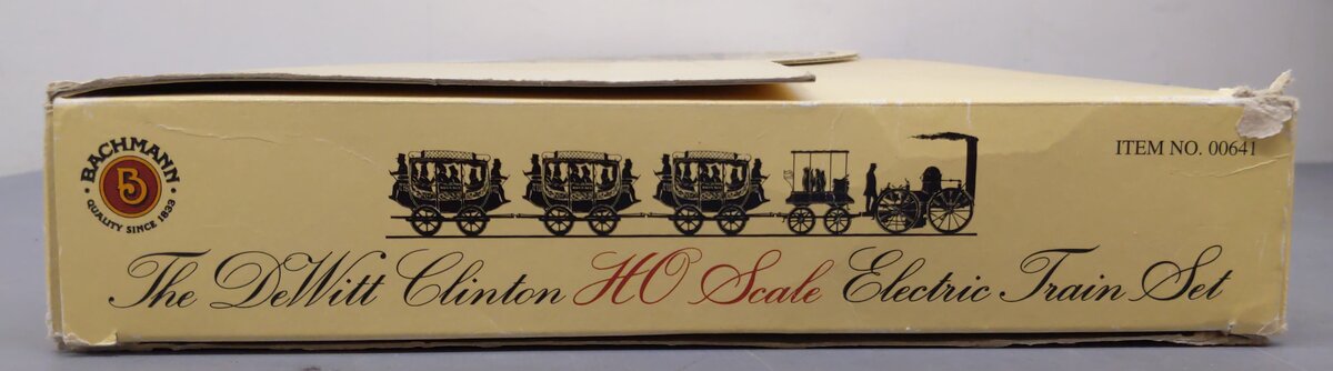 Bachmann 00641 HO Scale DeWitt Clinton Historic Steam Train Set EX/Box