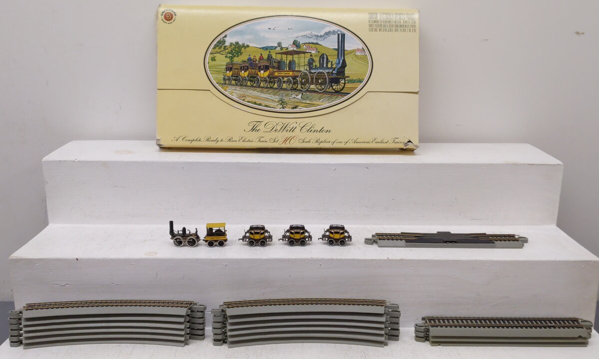 Bachmann 00641 HO Scale DeWitt Clinton Historic Steam Train Set EX/Box