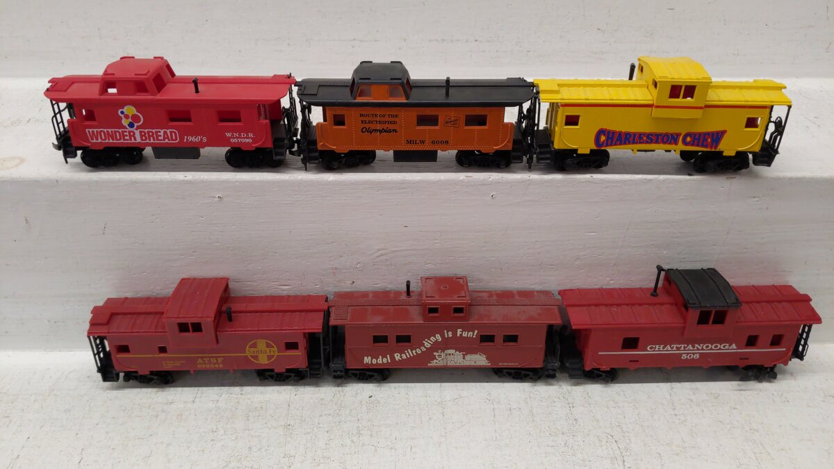 Tyco, Mantua, & Other HO Scale Assorted Cabooses: 506, 6008, 999246, 057090 [6] VG