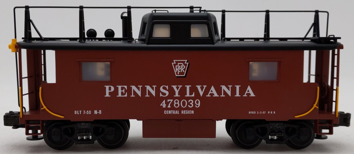 Lionel 6-51702 O Gauge BRASS Pennsylvania N-8 Smoking Caboose #478039 EX/Box