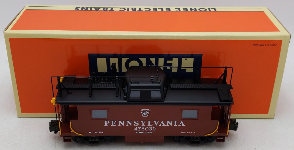 Lionel 6-51702 O Gauge BRASS Pennsylvania N-8 Smoking Caboose #478039 EX/Box