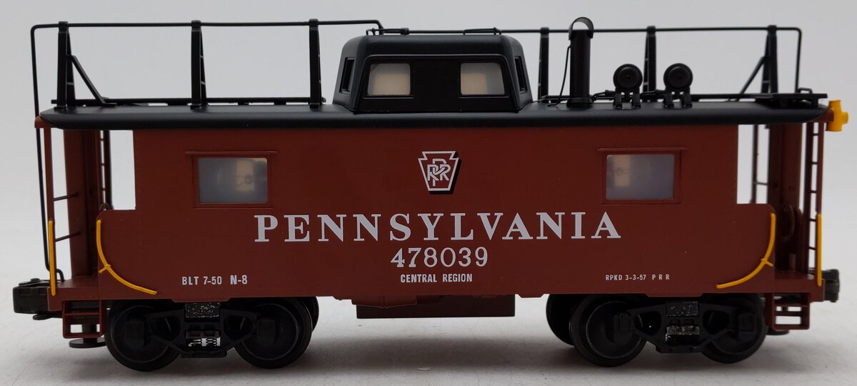 Lionel 6-51702 O Gauge BRASS Pennsylvania N-8 Smoking Caboose #478039 EX/Box