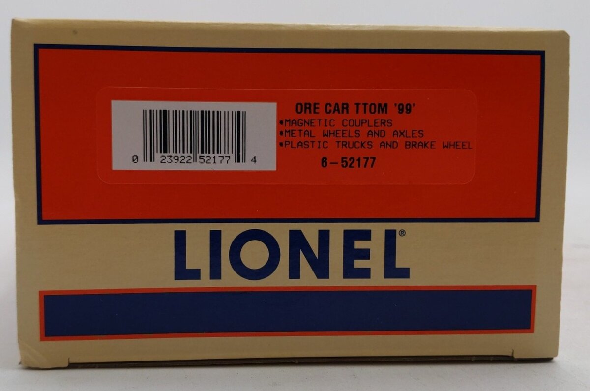 Lionel 6-52177 O Gauge TTOM-1999 Arizona Southern Railroad Ore car w/Ore Load LN/Box