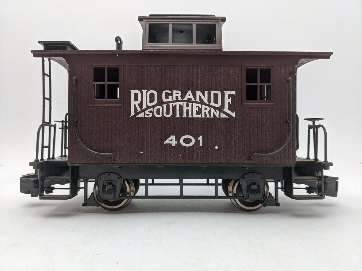 Bachmann 93142 G Rio Grande Southern 4-Wheel Wood Bobber Caboose #401 EX/Box