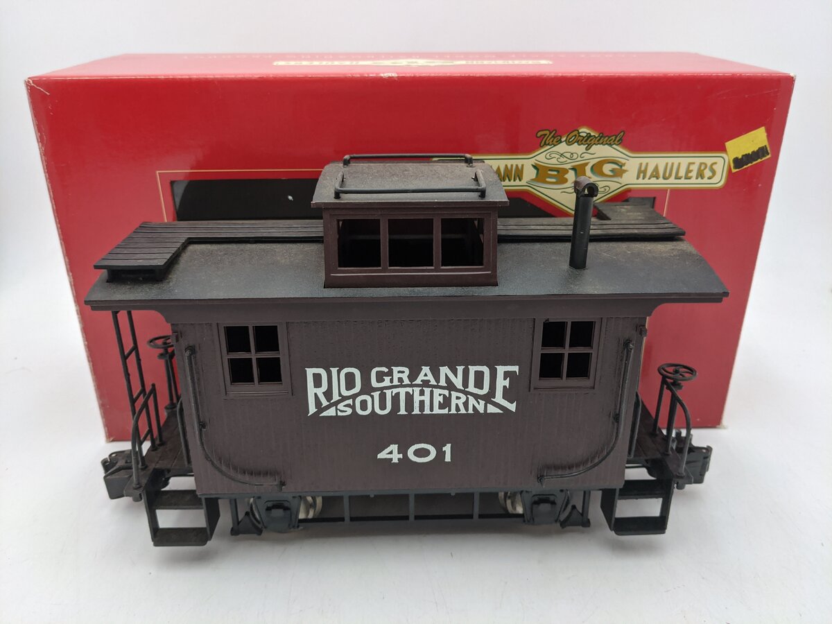 Bachmann 93142 G Rio Grande Southern 4-Wheel Wood Bobber Caboose #401 EX/Box