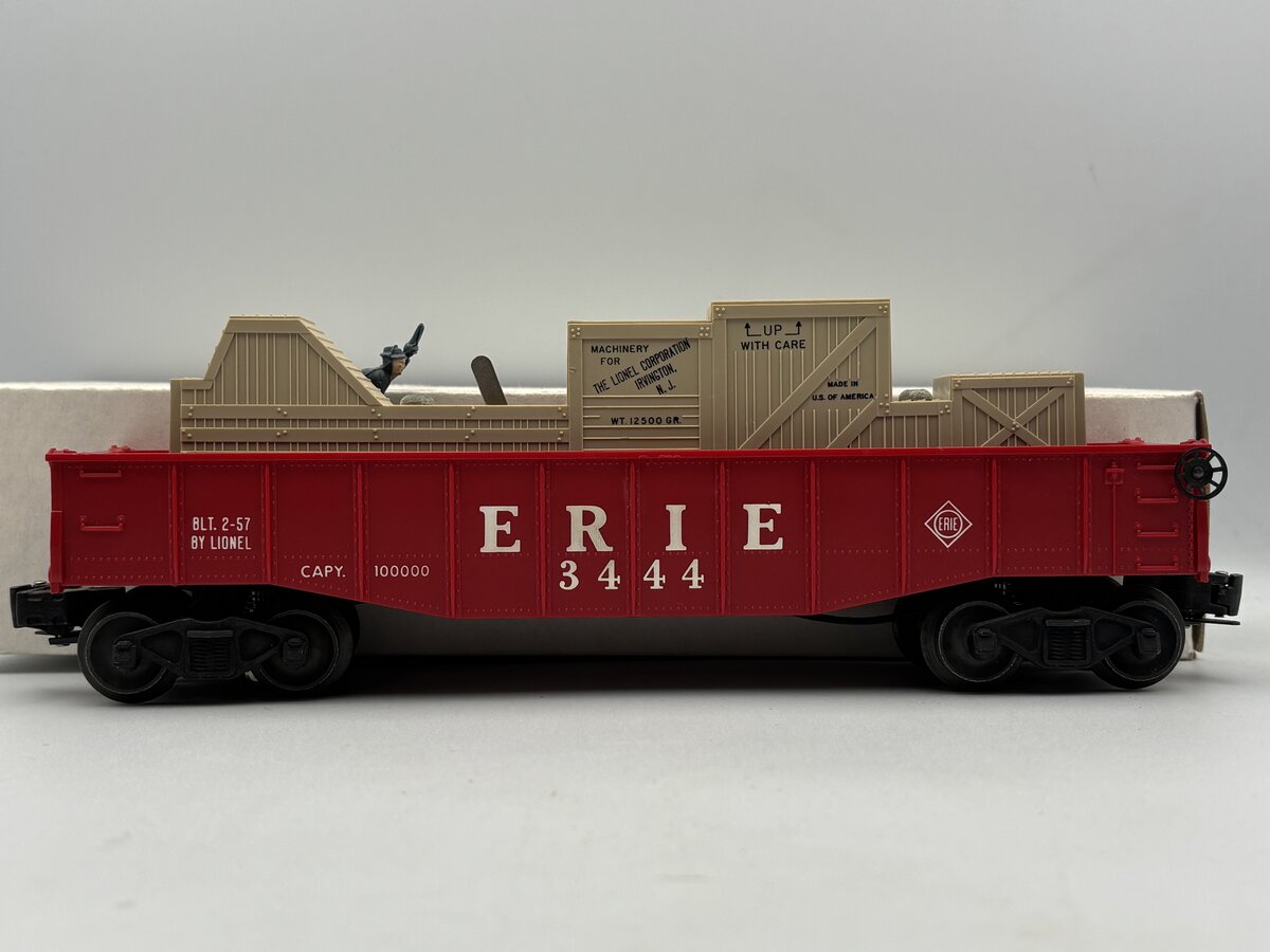 Lionel 3444 Vintage O Gauge Erie Operating Cop & Hobo Car EX