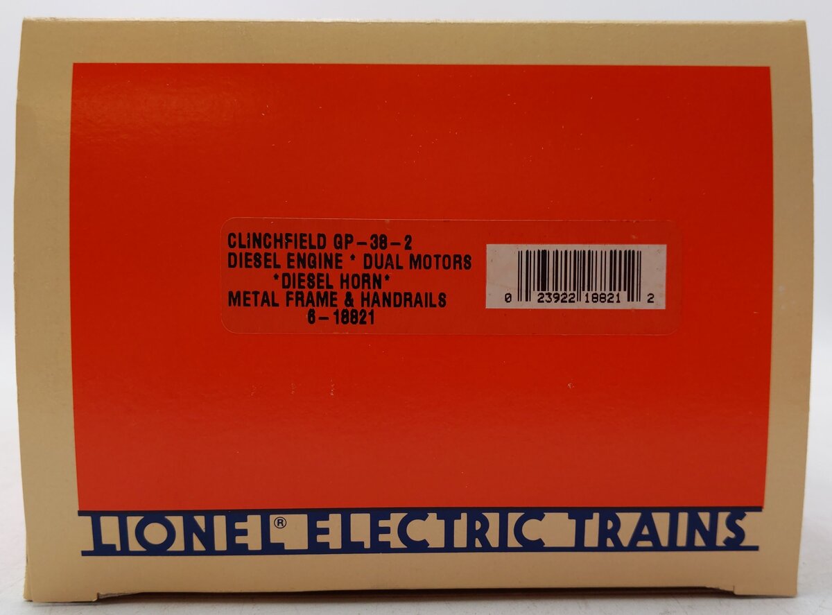 Lionel 6-18821 O Gauge Clinchfield GP-38-2 Diesel Locomotive #6005 EX/Box