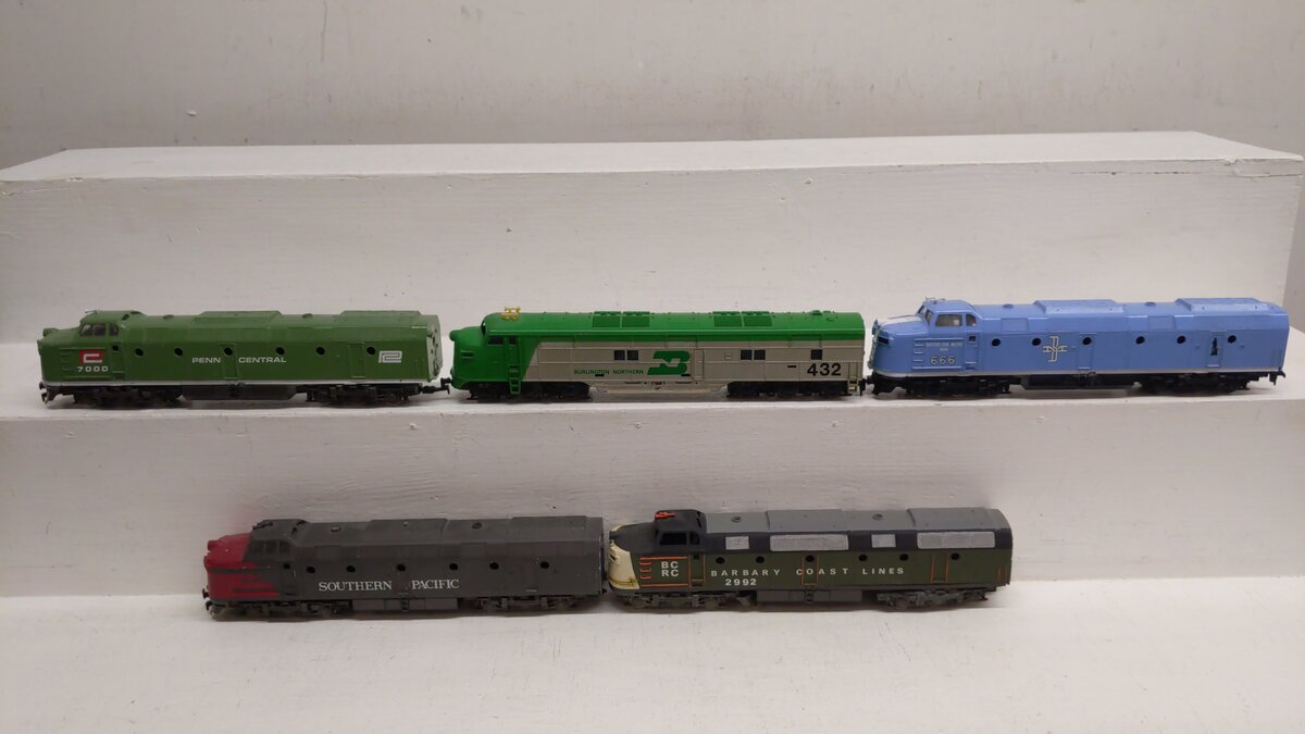 Rivarossi HO Scale Assorted CUSTOM Diesel Locomotives: 2992, 7000, 666, 432 [5] VG