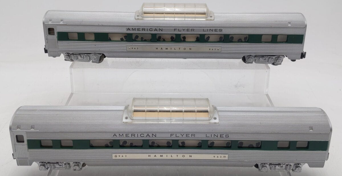 American Flyer 962 Vintage S American Flyer Lines Hamilton Vista Dome Cars [2] VG