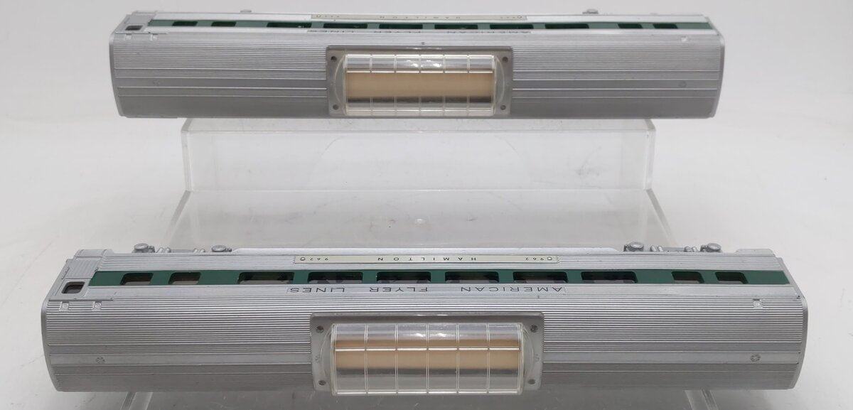 American Flyer 962 Vintage S American Flyer Lines Hamilton Vista Dome Cars [2] VG