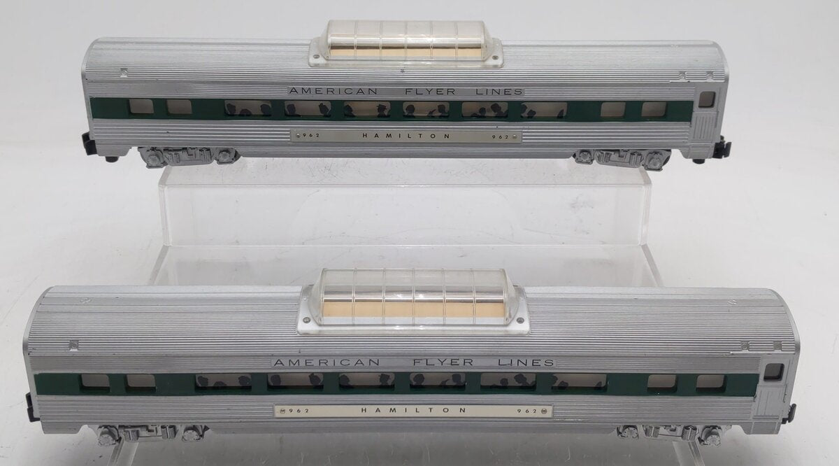 American Flyer 962 Vintage S American Flyer Lines Hamilton Vista Dome Cars [2] VG