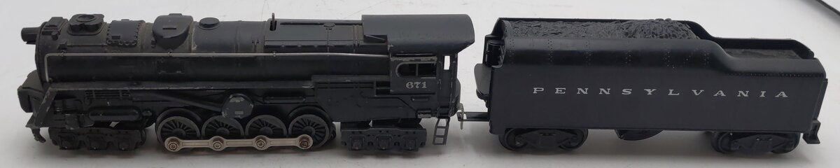 Lionel 671 Vintage O 6-8-6 Die-Cast Steam Turbine Locomotive w/2046W Tender VG