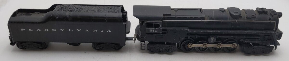 Lionel 671 Vintage O 6-8-6 Die-Cast Steam Turbine Locomotive w/2046W Tender VG