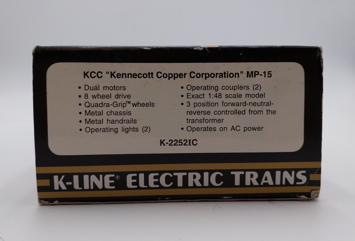 K-Line K2552IC O KCC MP-15 Diesel Locomotive #906 NIB