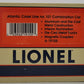Lionel 6-19155 O Gauge Atlantic Coast Line Aluminum Combination Car #101 EX/Box