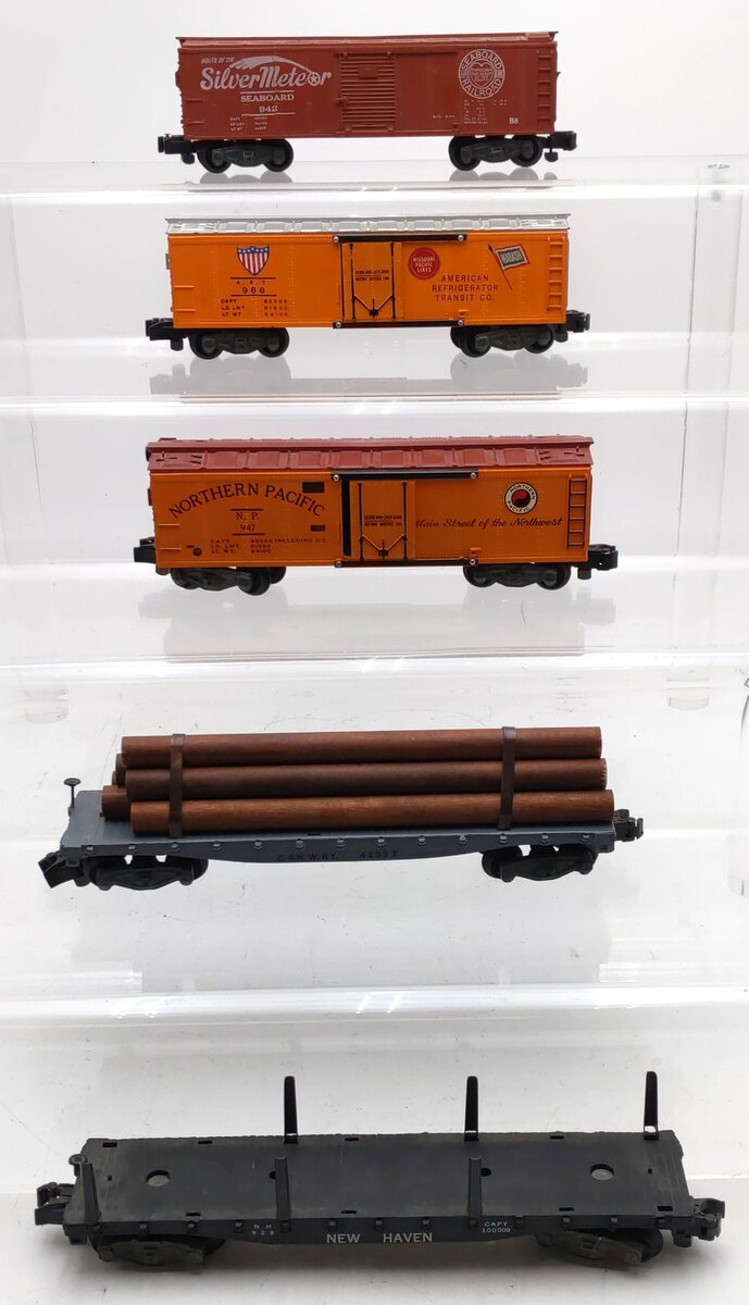 American Flyer Vintage S Scale Freight Cars #942,988,928,947,42597 [5] VG