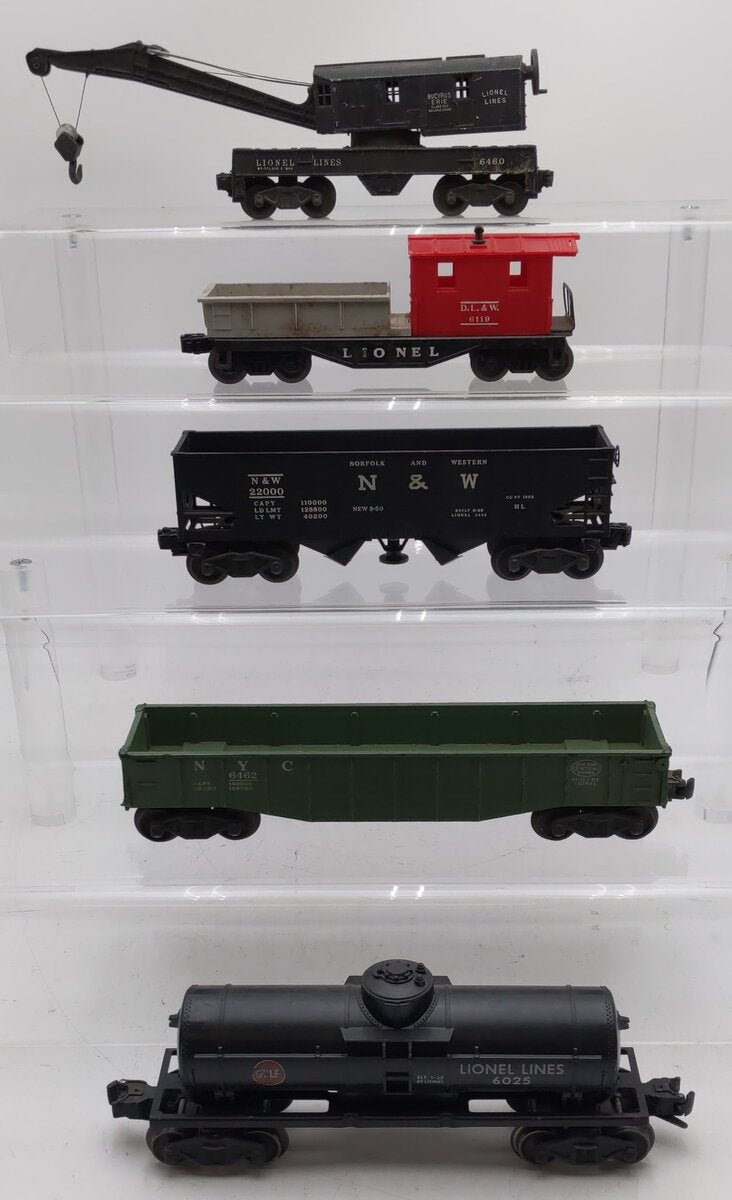 Lionel Vintage O Gauge Freight Cars #22000,6462,6025,6460,6119 [5] VG