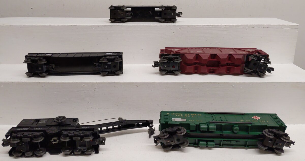 Lionel Vintage O Freight Cars: 6462, 643625, 6572, 2460, 6465 [5] VG