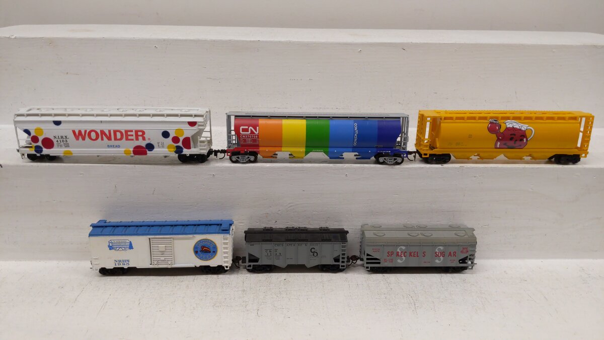 AHM, Bachmann & Other HO Scale Assorted Freight Cars: 42674, 370708, 4103 [6] VG