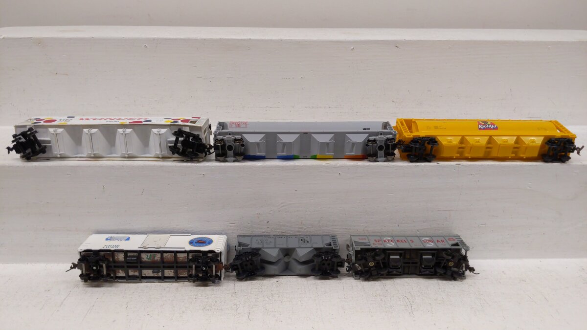 AHM, Bachmann & Other HO Scale Assorted Freight Cars: 42674, 370708, 4103 [6] VG
