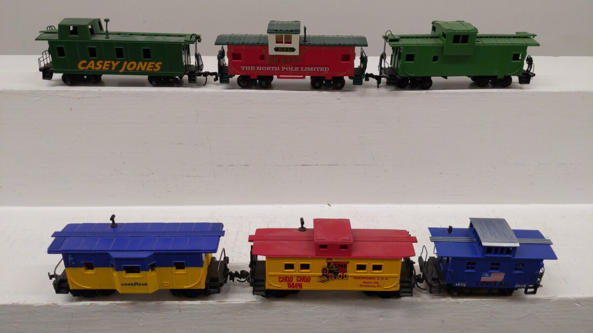 Bachmann, Life Like, & Other HO Scale Assorted Cabooses: [6] VG