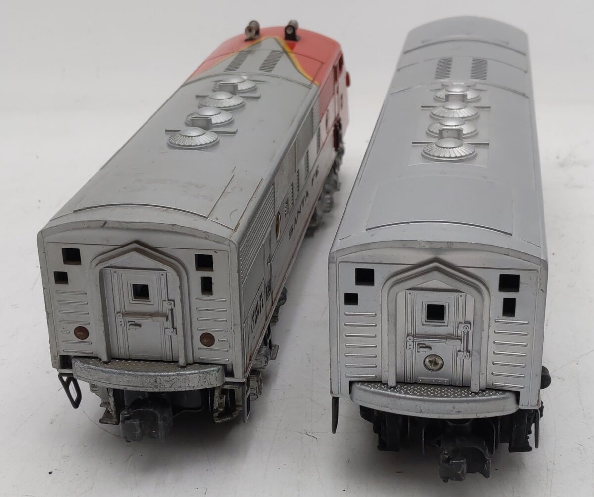 Lionel 2333 Vintage O Gauge Santa Fe F3 AB Diesel Locomotive Set VG