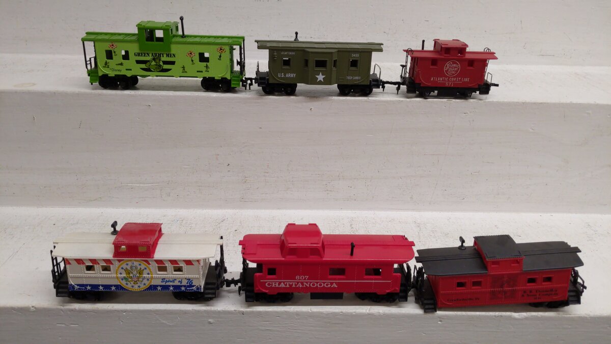 Life Like, Tyco & Other HO Scale Assorted Caboose: 571, 3455, 1994, 607, [6] VG