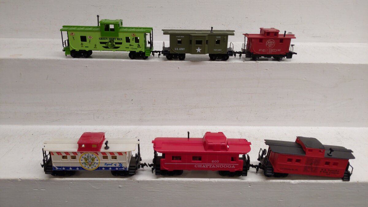 Life Like, Tyco & Other HO Scale Assorted Caboose: 571, 3455, 1994, 607, [6] VG