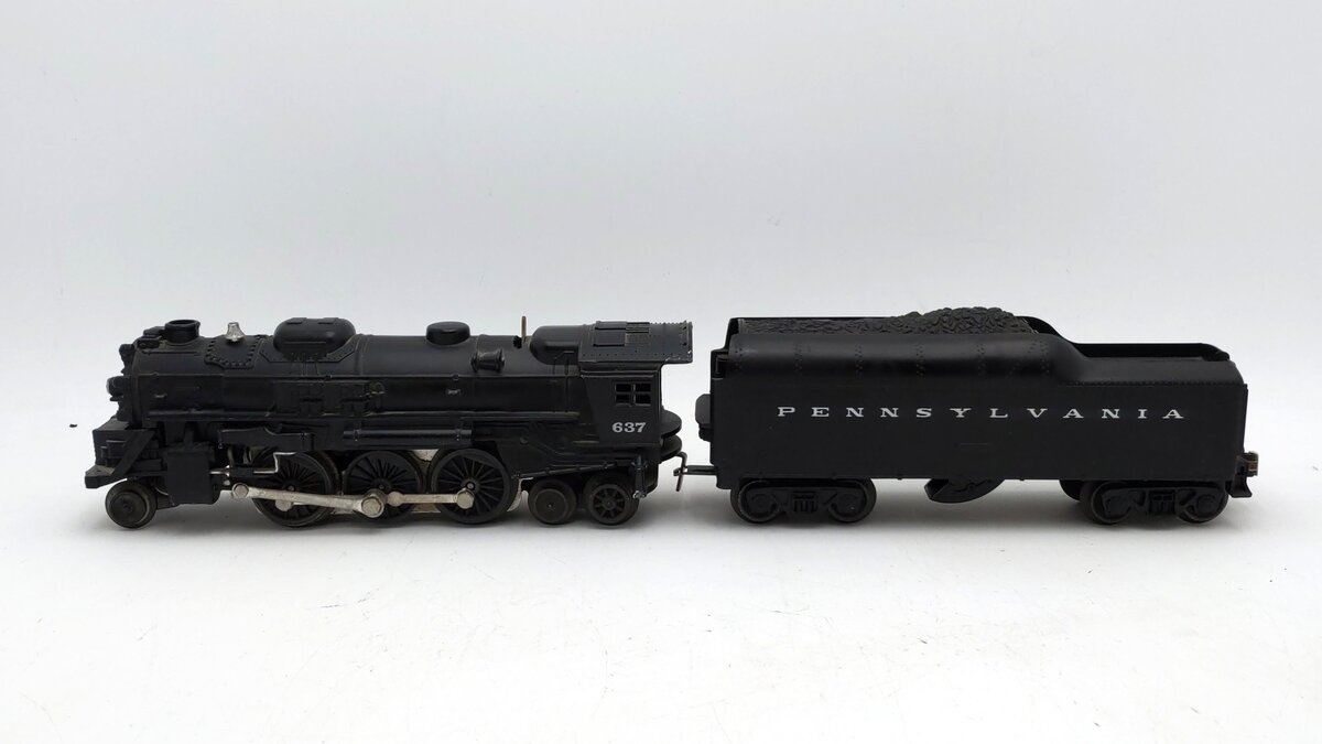 Lionel 637 Vintage O 2-6-4 Die-Cast Steam Locomotive w/2046W-50 Tender