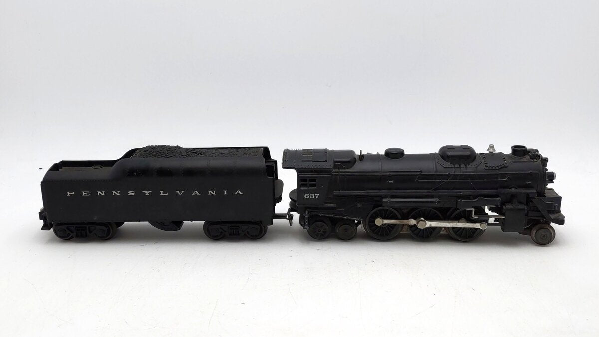 Lionel 637 Vintage O 2-6-4 Die-Cast Steam Locomotive w/2046W-50 Tender