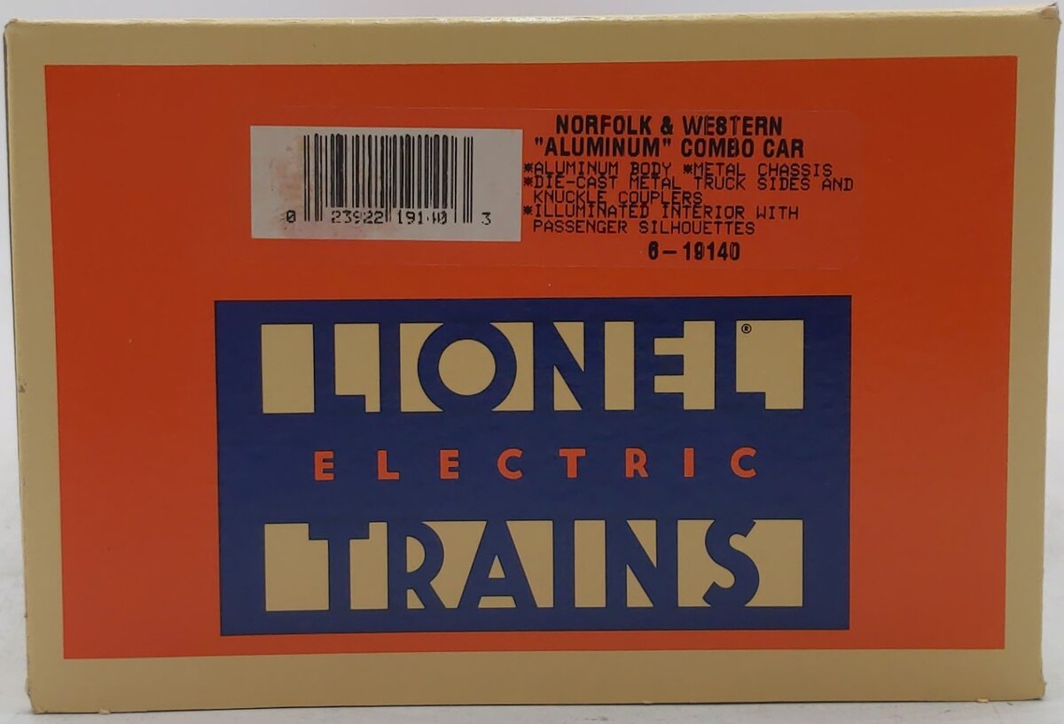Lionel 6-19140 O Gauge Norfolk & Western Aluminum Combine Car #494/Box