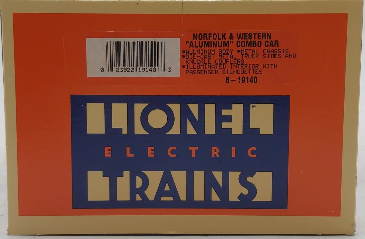 Lionel 6-19140 O Gauge Norfolk & Western Aluminum Combine Car #494 LN/Box