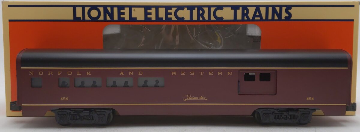Lionel 6-19140 O Gauge Norfolk & Western Aluminum Combine Car #494 LN/Box