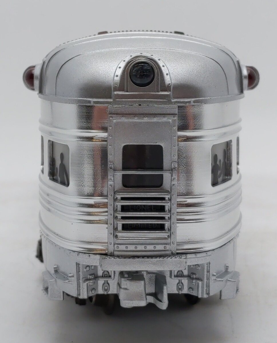 Lionel 6-9580 O Gauge Burlington Aluminum "Silver Veranda" Observation Car EX/Box
