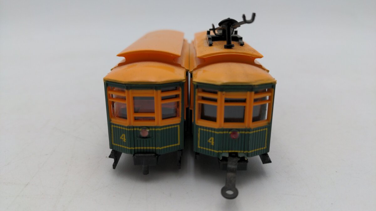 Mehano 9381 HO P.T.C. Trolley Cars/Brill Trolley & Dummy VG