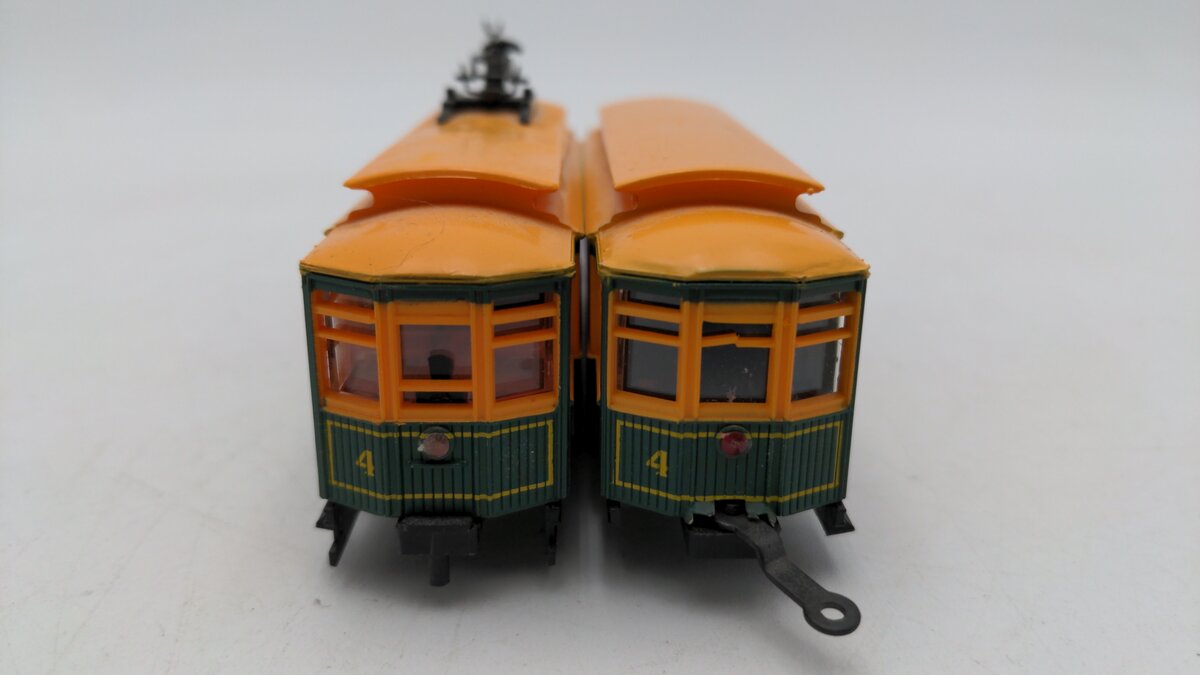 Mehano 9381 HO P.T.C. Trolley Cars/Brill Trolley & Dummy VG