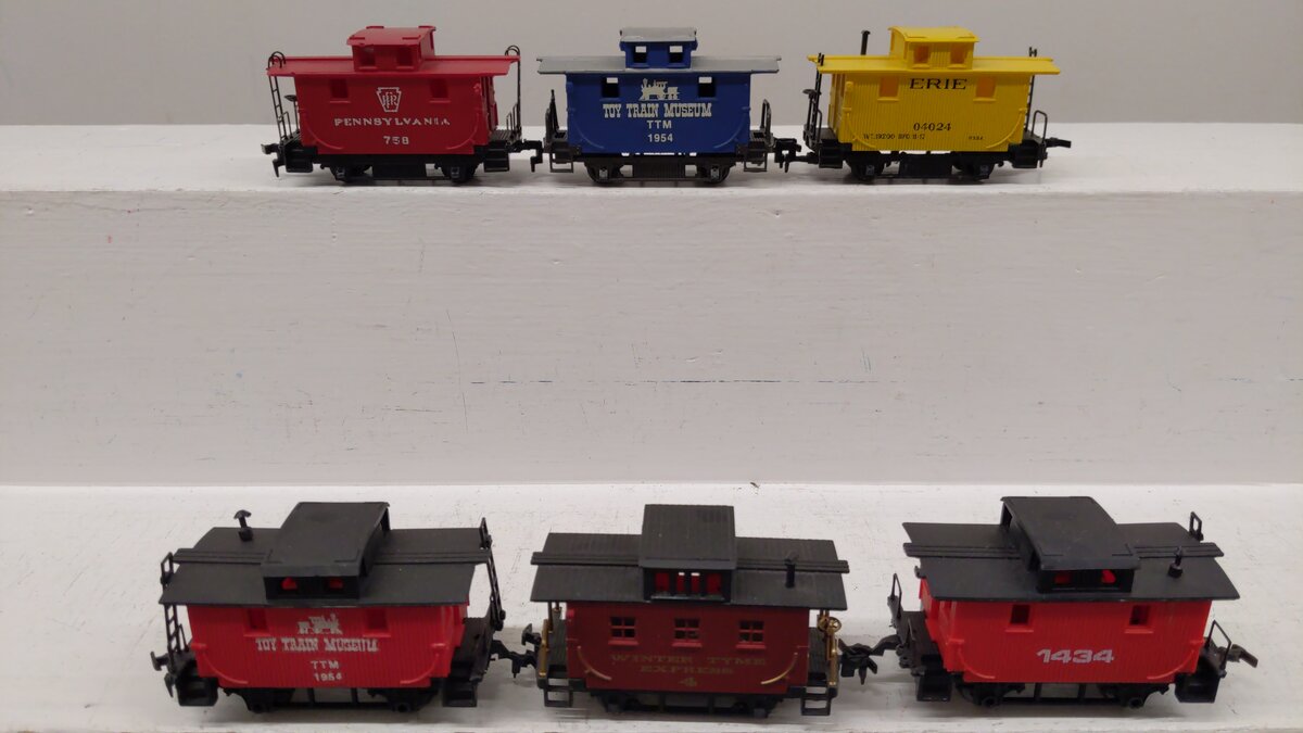 Playart, Bachmann, Rivarossi & Other CUSTOM HO Scale Assorted Cabooses: [6] VG