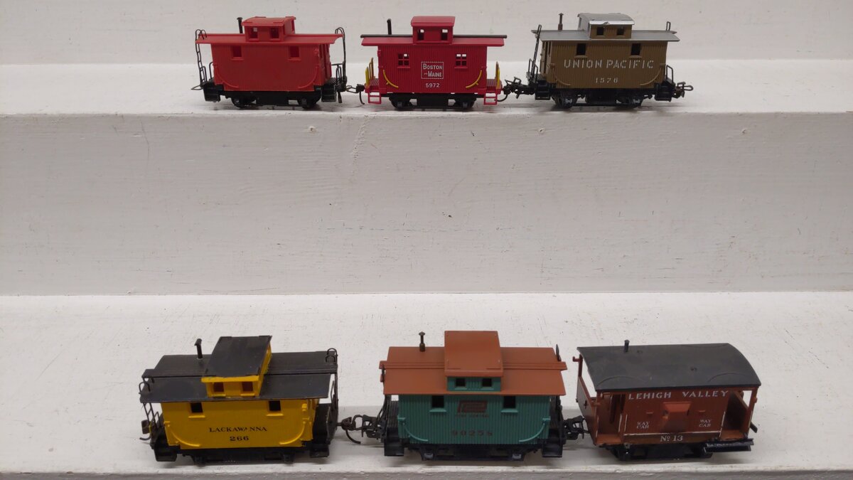 Marklin, Bachmann & Other HO Scale CUSTOM Assorted Cabooses: 1576, 13, 5972 [6] VG