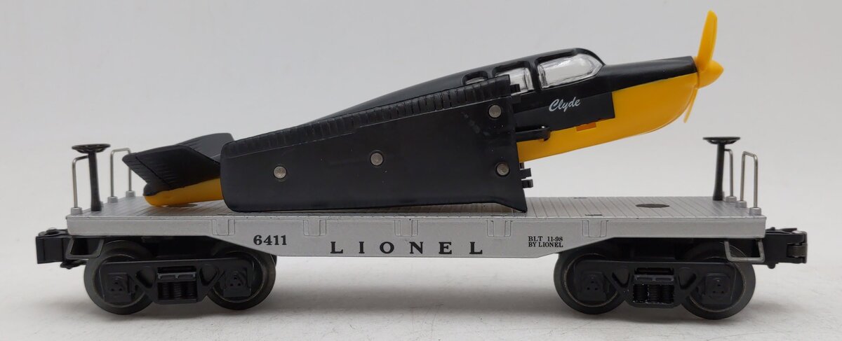 Lionel 6-19430 O Gauge AT&SF Flatcar # 6411 w/Beechcraft Bonanza EX/Box