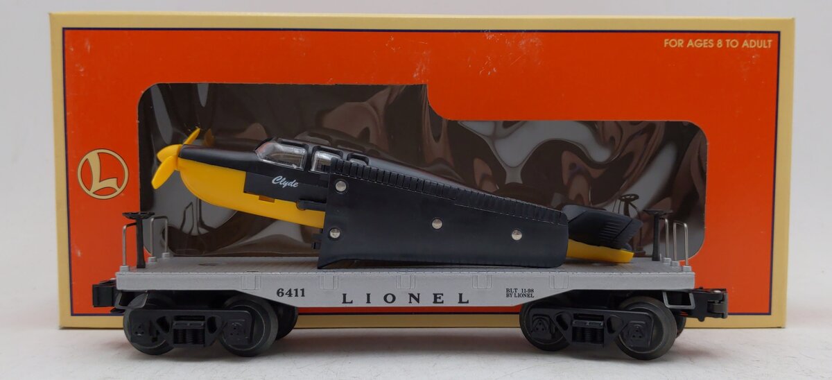 Lionel 6-19430 O Gauge AT&SF Flatcar # 6411 w/Beechcraft Bonanza EX/Box