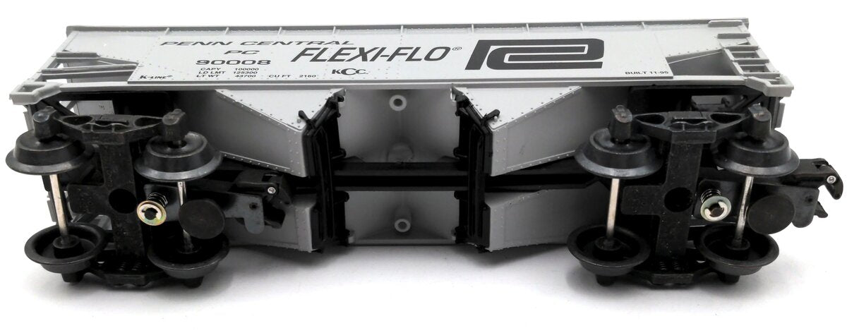 K-Line 90008 O Gauge Penn Central Flexi-Flo 2-Bay Hopper LN/Box