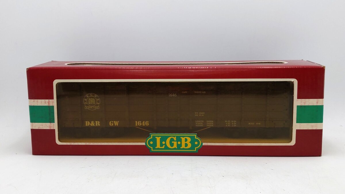 LGB 4073 G Scale D&RGW High Side Gondola #1646 LN/Box