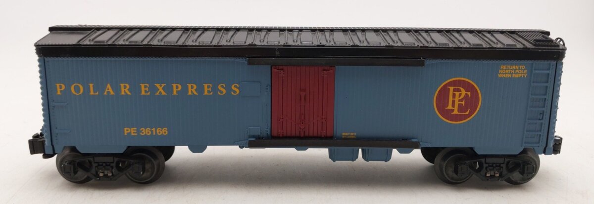 Lionel 6-36166 O Gauge Polar Express Wood-Sided Reefer EX