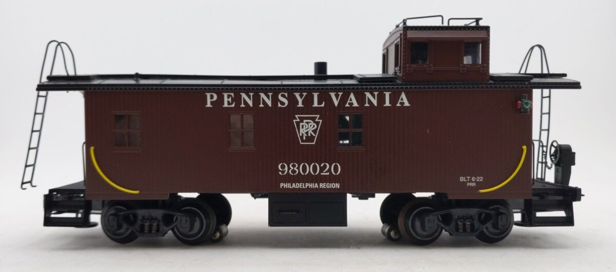 K-Line K616-1893 O Gauge PRR Wood-Sided Smoking Caboose #980020 EX