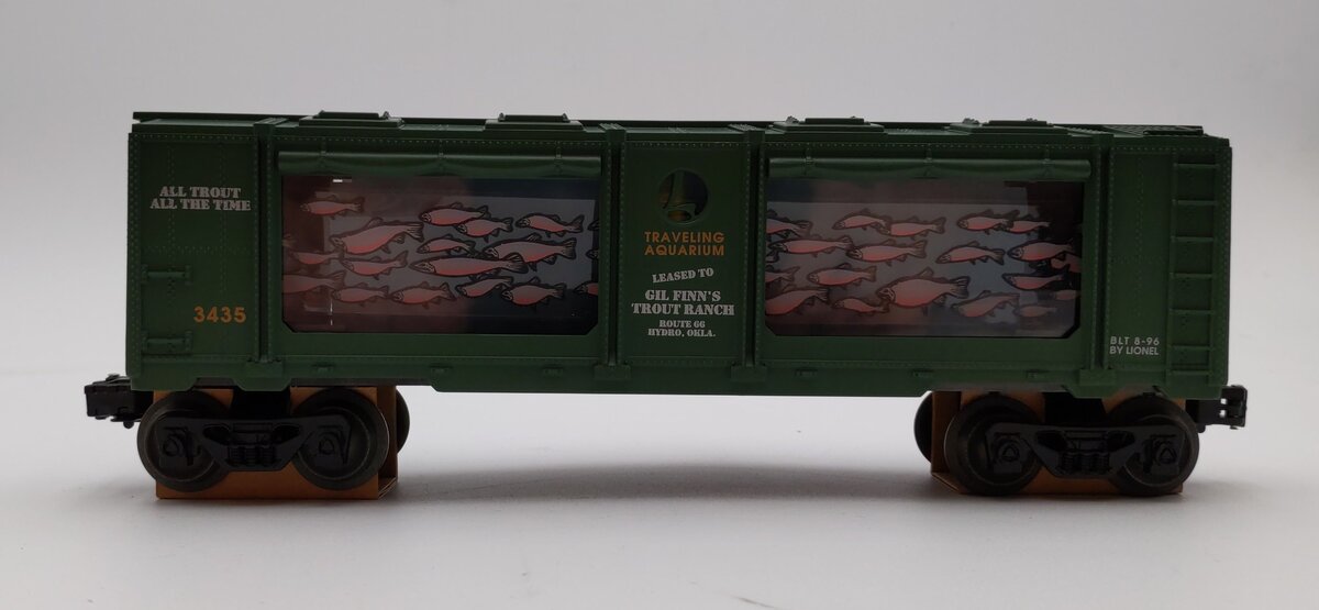 Lionel 6-16742 O Gauge Gil Finn's Trout Ranch Animated Aquarium Car #3435 NIB