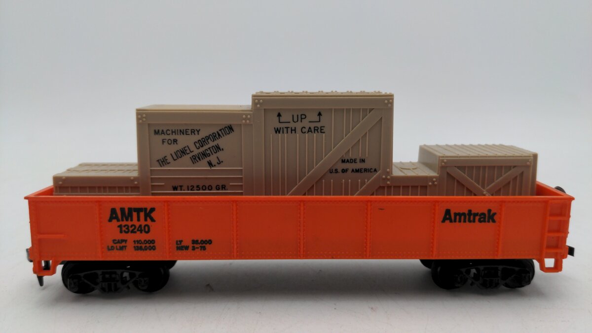Life Like HO Scale Amtrak Gondola w/Load #13240 EX