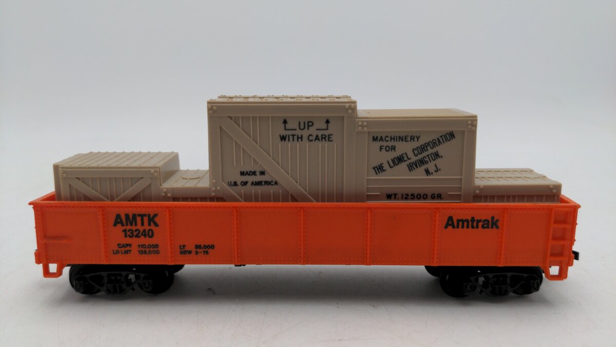 Life Like HO Scale Amtrak Gondola w/Load #13240 EX