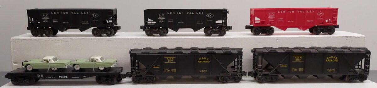 Lionel & MTH O Gauge Assorted Cars: 9117, 25000, 1957 [6] EX