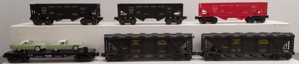 Lionel & MTH O Gauge Assorted Cars: 9117, 25000, 1957 [6] EX